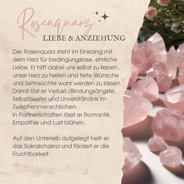 Rosenquarz Kette – Bild 2