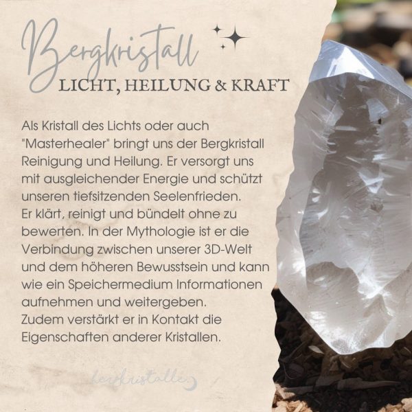 Bergkristall Herzkristall Kette – Bild 2